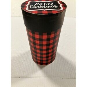 Brother Sister Merry Christmas Gift Box - Red Black Plaid Xmas
